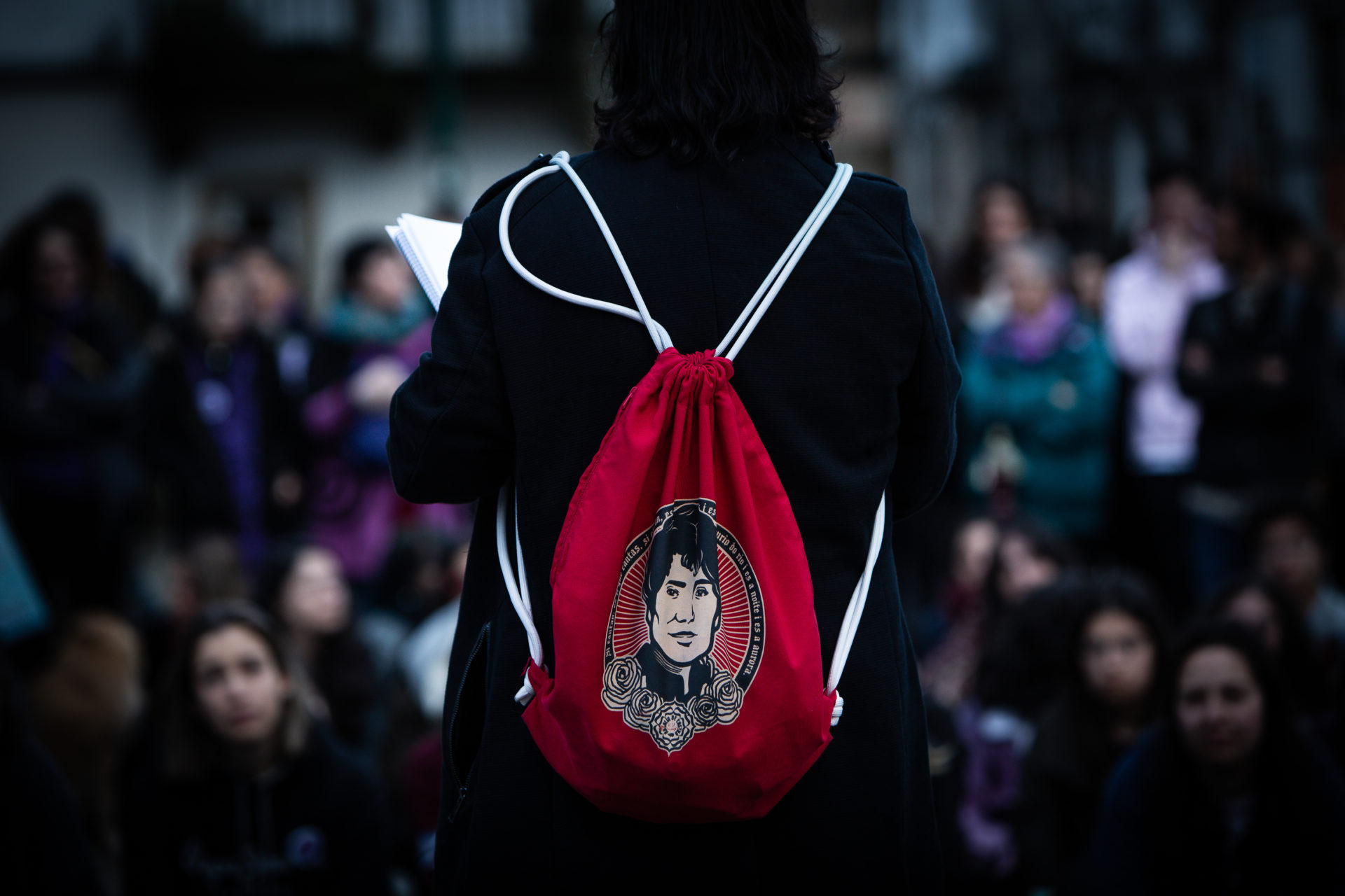 Marcha feminista 8M en Santiago de Compostela.